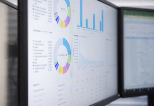 Données clients conservées sur un ordinateur.